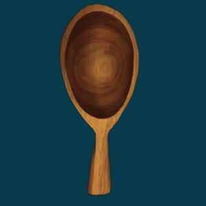 Teak‎ Wood Scoop Made in Thailand